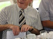 David Lipman proposes a toast